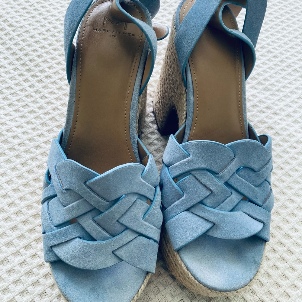 Marc Fisher Blue Women's Woven Sandals